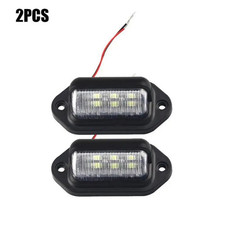 2pcs Led License Plate Light Tag Lamps Assembly Replacement For Truck Trailer Rv