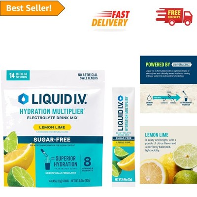 14-Serving Sugar-Free Lemon Lime Electrolyte Powder for Ultimate Hydration