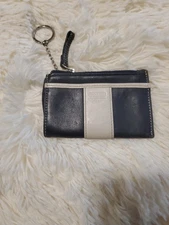 Vintage Coach Leather SLG/Coin/Card Case With Keyring 