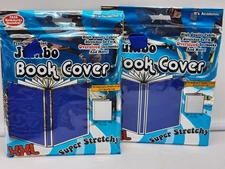 2 XXL Jumbo Book Cover (Both BLUE) Super Stretchy by It's Academic (New/Sealed)