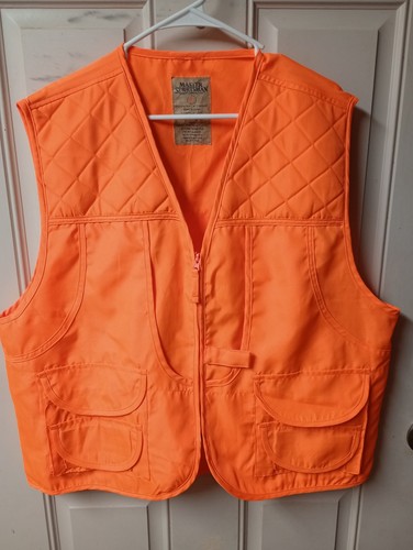 Master Sportsman Blaze Orange Rugged Outdoor Gear XL XLARGE Safety-Hunting Vest - Picture 2 of 8