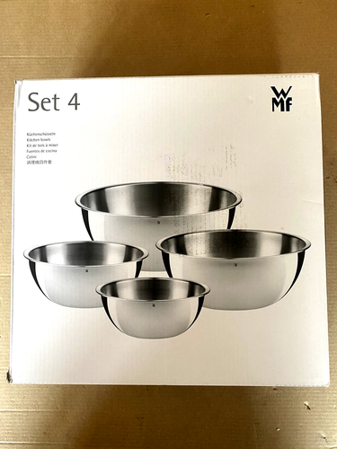 WMF Schüssel Gourmet Edelstahl, (4-tlg), Cromargan Edelstahl 18/10 poliert