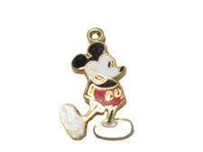 Mickey Mouse Enamel Pendant Walt Disney Productions Small