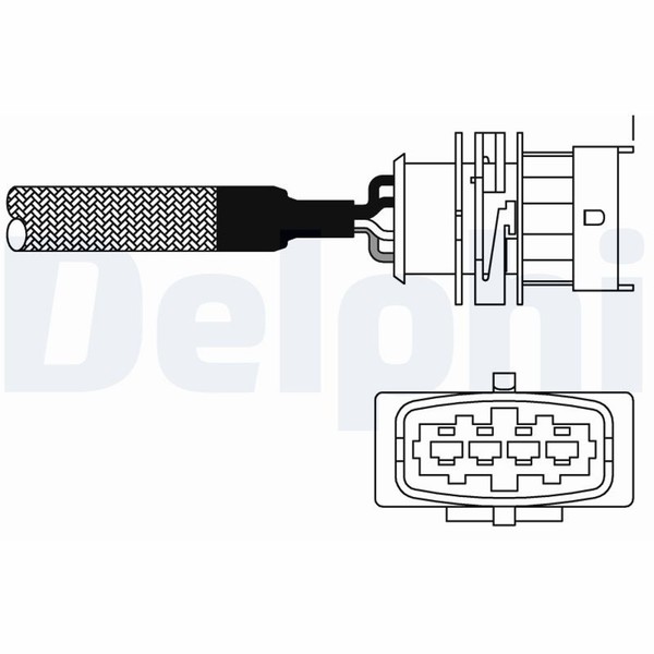 Lambdasonde Sensor Abgassteuerung Delphi ES10982-12B1 FüR Opel Astra S93 T98 CC-image