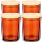  4 Sets Tealight Holder Glass Jars with Lids for Making Candles Little