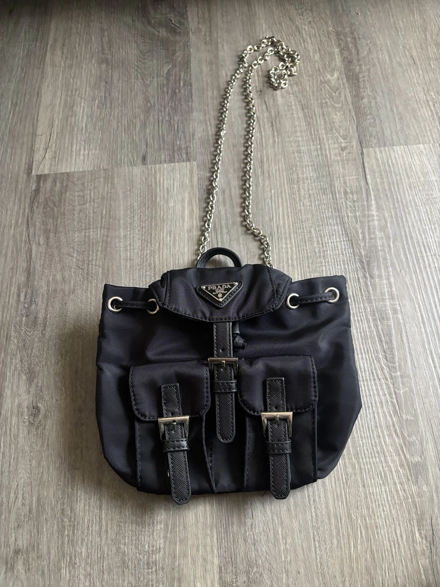 バッグ prada archive mini backpack rare nylon Mini nylon backpack in black - Prada | Mytheresa