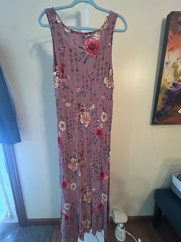 Vestito donna maxi sole KNOX ROSE tg.grande canotta ricamo elastico in vita floreale - Foto 11 di 20