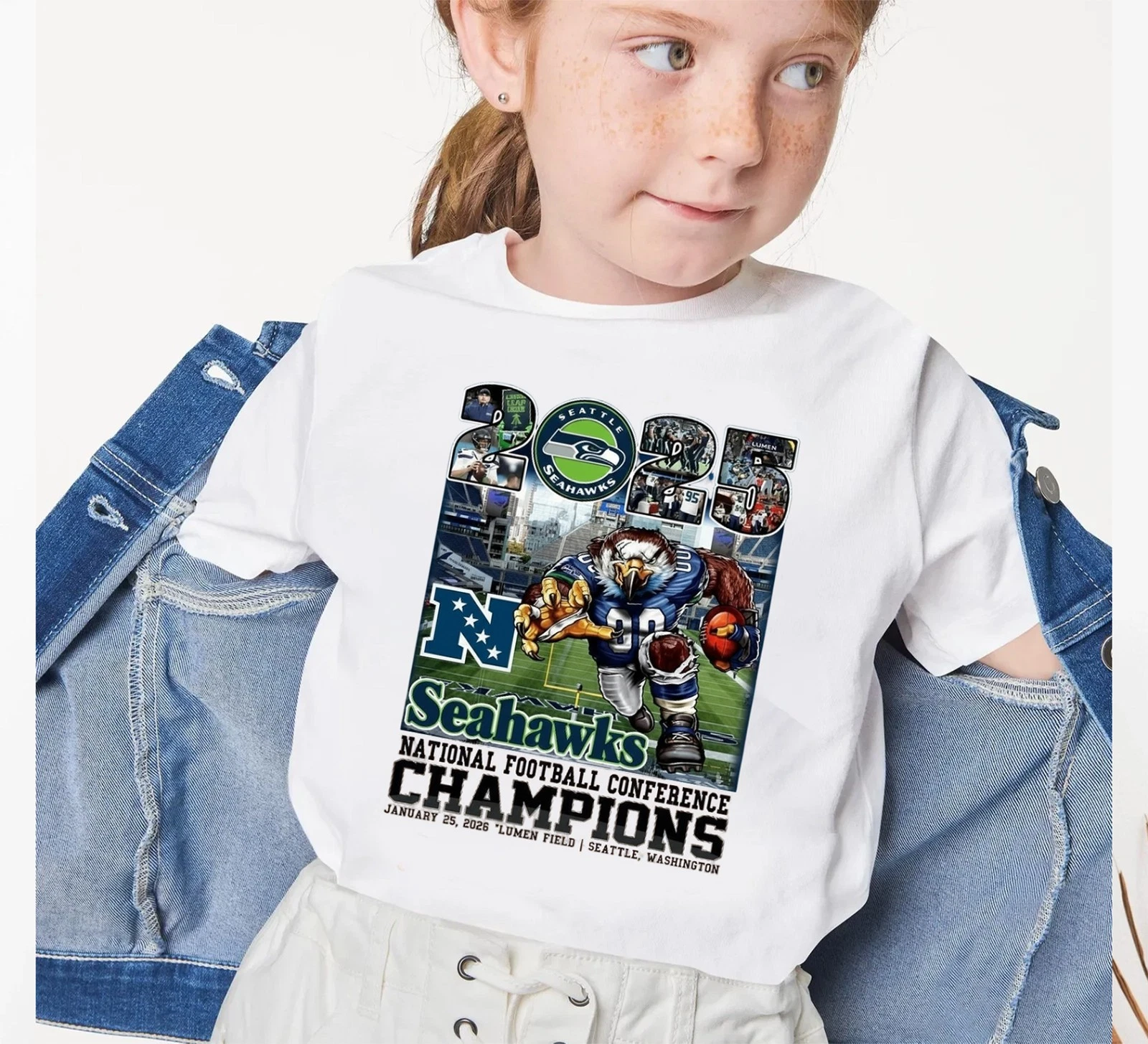 Seattle Seahawks Mascot 2025 Champions T-Shirt