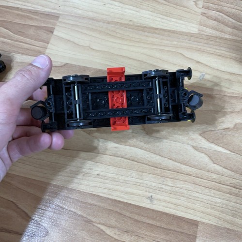Lego® 9V RC TREN Ferrocarril 4552 Vagón Carro Grúa y Cama de Carga INCOMPLETO - Imagen 6 de 13