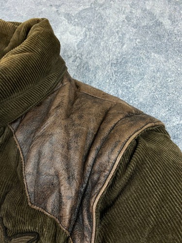 Chevignon Togs Unlimited down puffer jacket with leather shoulder panels Size L - Picture 12 of 18