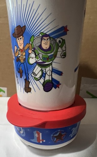 Tupperware NEW Disney #1 TOY STORY 28 Oz Tumbler Cup Glass Pour Spout+Blue Snack - Picture 21 of 21