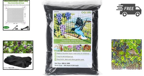 Bird Netting Garden Netting Heavy Duty Nylon Protect Fruit Trees Vegetables - Bild 2 von 8