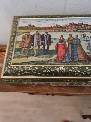 Blechdose Lebkuchenfabrik E.Otto Schmidt Nürnberg - Lebkuchen Kiste - Bild 3 von 9