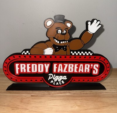 Five Nights at Freddy Fazbears Pizza Place 3D Sign Logo Shelf Fan Art Wall Gift
