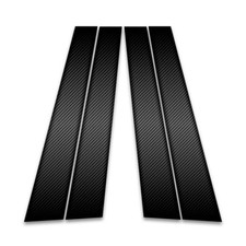 4pc Carbon Fiber Pillar Post Covers For 2007-2012 Nissan Sentra
