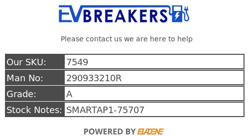 SMART EQ FORFOUR LUFTFILTERROHR 2017-2021 290933210R - Bild 13 von 13