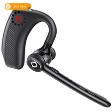 Bluetooth Earpiece Wireless Headset with Dual Noise Canceling Black