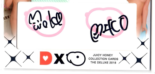 Moko Sakura & Miko Matsuda JUICYHONEY Autograph Combo Limited edition of 10 RARE - Picture 2 of 5