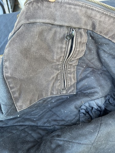 Giacca vintage Carhartt ragazza marrone con cappuccio RN#14806 invecchiata naturalmente - Foto 23 di 24