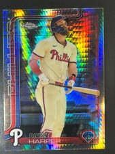 #150 Bryce Harper, Philadelphia Phillies 2025 Topps Chrome PRISM Refractor