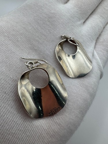 Orecchini modernisti vintage messicani in argento 925, TC-287 Taxco, 12,92 g - Foto 4 di 10