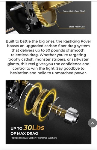 Rover Round Baitcasting Reel - Picture 10 of 12