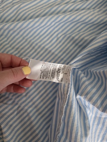 Banana Republic Oversized Cotton Button Up Womens Size Small Blue White - Picture 3 of 4