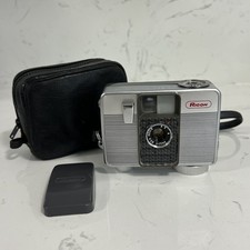 Vintage Ricoh Auto Half 35mm Film Camera W/ Strap, Cap  Leather Case - UNTESTED