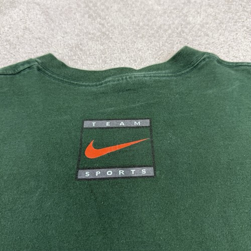 Vintage Nike Miami Hurricanes T-Shirt Gr. XL weißes Etikett hergestellt in den USA Team Center Swoosh - Bild 4 von 6