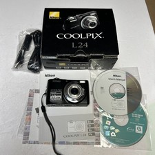 Nikon Coolpix L24 14.0MP Compact Digital Camera Black w/3.6x Zoom