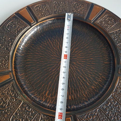 Hungary bronze brutalist platter mid century modernist 1960s folk wall art MCM - Picture 3 of 20