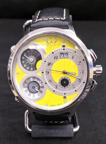 Mens watches Curtis Big Time World Three Zone Wristwatch