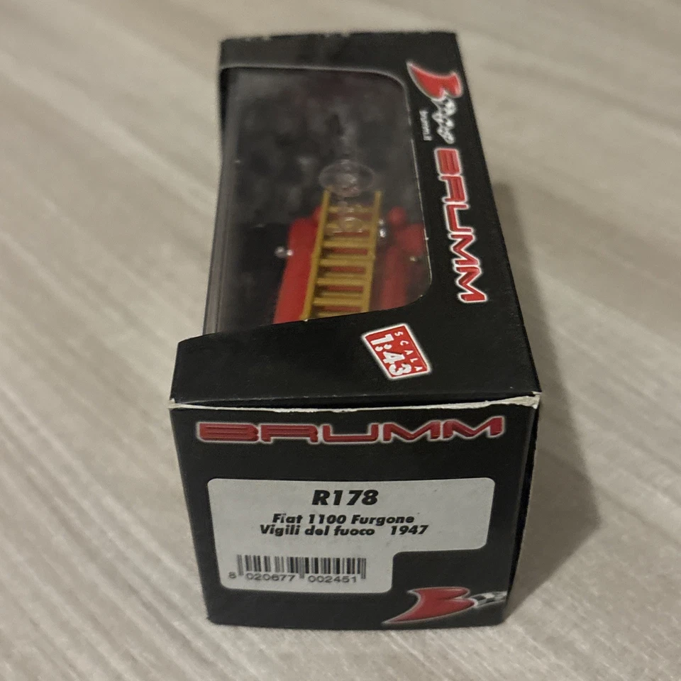 BRUMM 1:43 R178 FURGONE FIAT 1100 VIGILI DEL FUOCO 1947 - Immagine 2 di 4