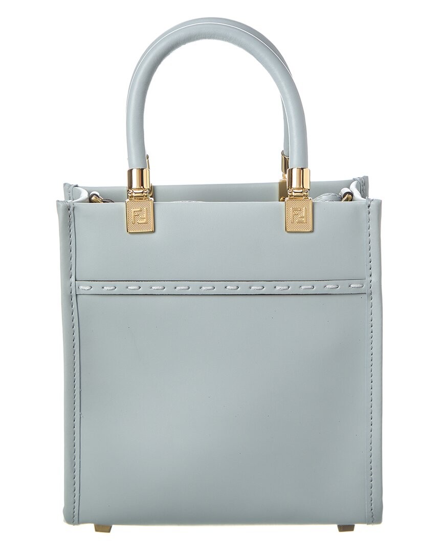 Fendi Sunshine Mini Leather Tote Women's Blue | eBay