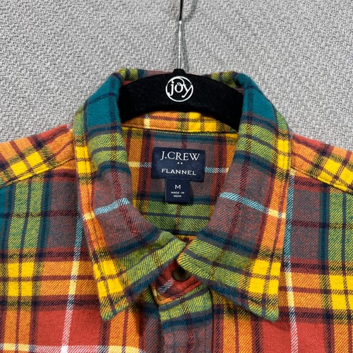 J Crew Hemd Herren M orange kariert Flanell Mercantile mittelschwer Outdoor Freizeit - Bild 3 von 15