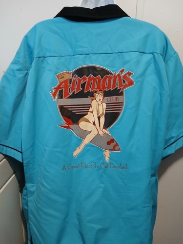 Camisa de boliche vintage Cruisin USA Airman's Club talla 2XL - Imagen 2 de 6