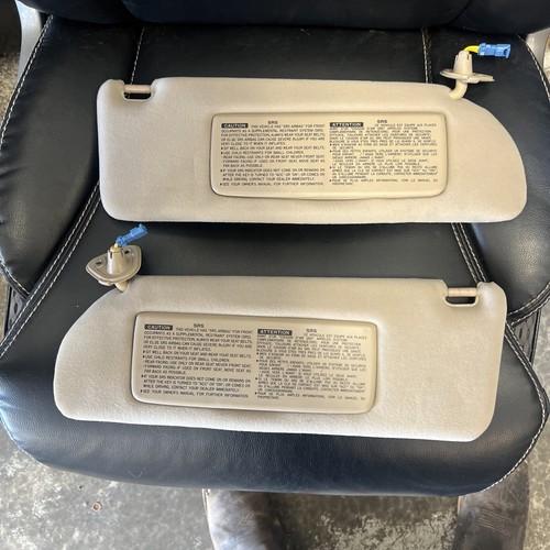 92-00 Lexus SC300 SC400 Lighted Lit Sun Visor Set Pair Tan Shade OEM - Picture 1 of 6