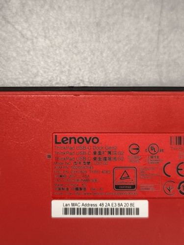 Station d'accueil Lenovo LDC-G2 - Occasion, problèmes HDMI/DP - Photo 2/8