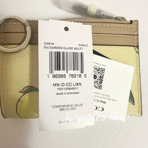 NWT Coach Mini Skinny Id Case In Signature Canvas With Cherry Print CZ462/CAR17 - Picture 24 of 24