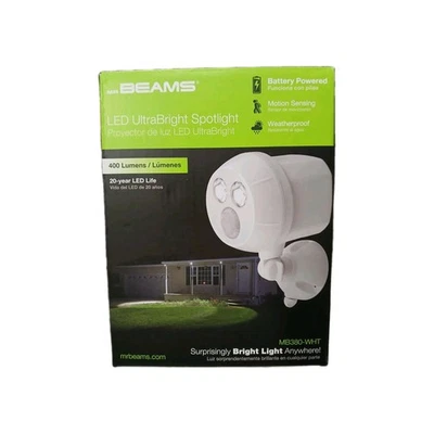 Mr. Beams LED Ultra Bright Spotlight White (MB380-WHT) NEW In Box 400 Lumens