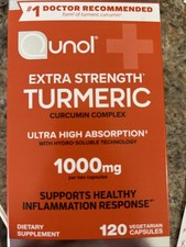 Qunol Turmeric Curcumin Qunol with Ultra High Absorption 1000mg Veg Caps 120ct
