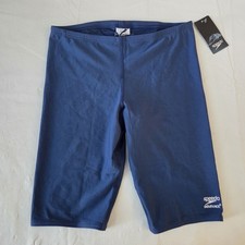 SPEEDO Mens 32 Endurance Jammer Navy Blue Swim Shorts Training Swimsuit