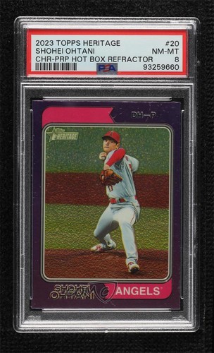 2023 Topps Heritage Hot Box Chrome Purple Refractor Shohei Ohtani #20 0a5