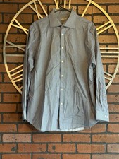 Men s Michael Kors Slim Fit Long Sleeve Button Up Shirt Size 16 32/33 Gray
