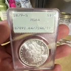 Morgan 1879-S $1 Silver Dollar PCGS MS64 San Francisco Uncirculated