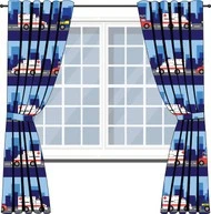 Everyday Kids Rescue Fire and Police Drapes