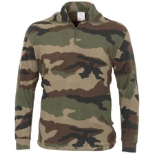 Authentic French Foreign Legion Army Soft Polar Fleece Shirt Quarter Zip XL 2XL