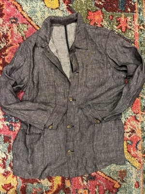 Epaulet Doyle 42 Graphite Linen ~1   longer body length~ New/Unworn chore coat