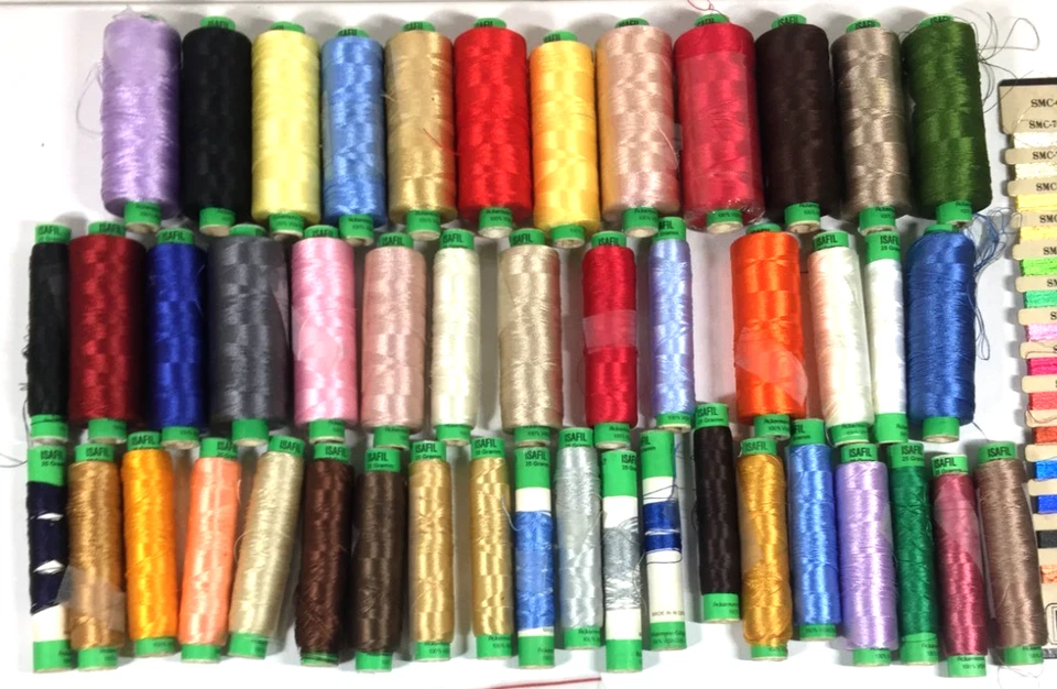 HUGE Vintage Isafil Thread Lot 45 Spools Sew Bobbin + BONUS + FREE SHIPPING - Image 3 of 4