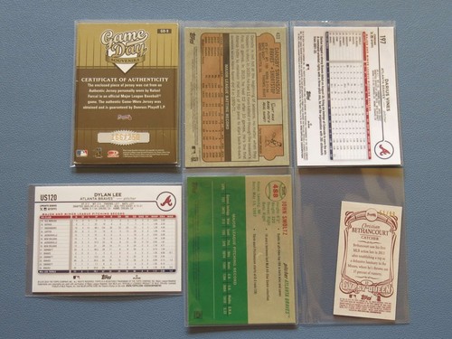 Atlanta Braves premium lot of 6 w/ relic, parallels, refractors, serial #d - Picture 6 of 8
